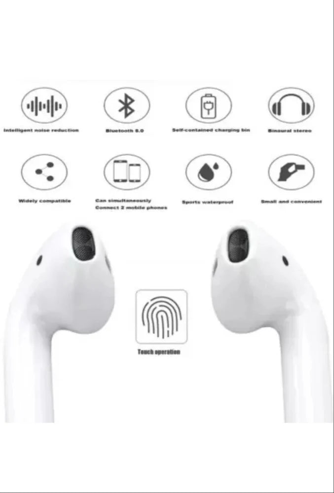 White I12 TWS True Wireless Earbuds